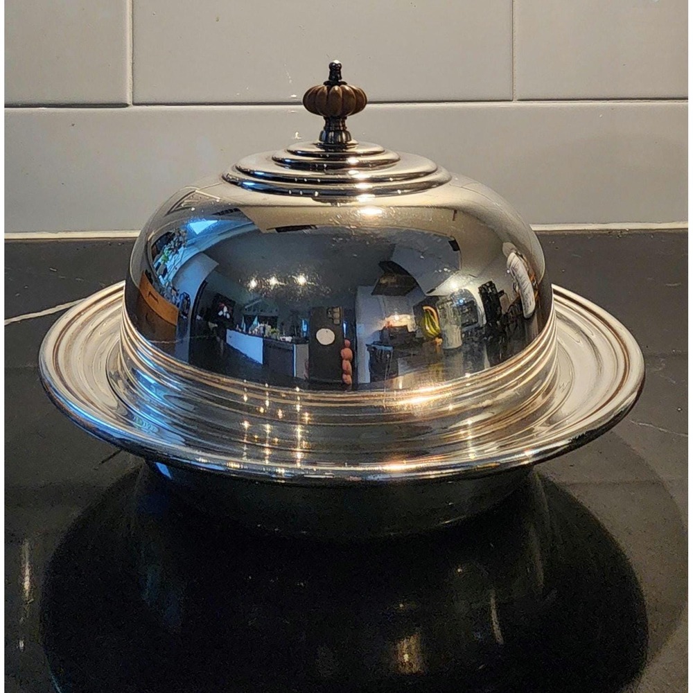 Vintage Rideau Plate Silverplate Butter Dish Mid-Century Canadian EPC Serveware